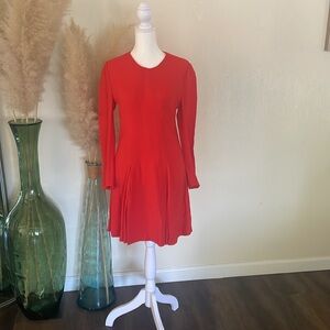 Stella McCartney Red Long Sleeve Dress